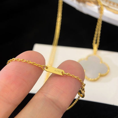 [LumiVibe]CLOVER 25MM MOP LARGE PENDANT NECKLACE