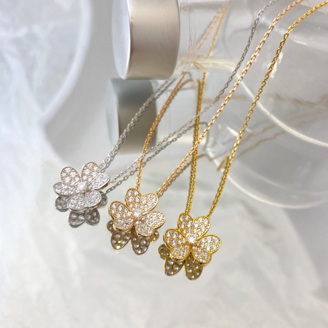 [LumiVibe]FLOWER DIAMOND NECKLACE