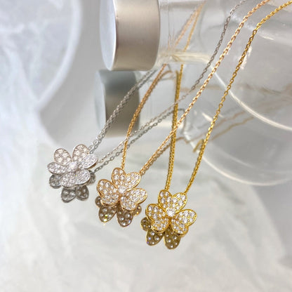 [LumiVibe]FLOWER DIAMOND NECKLACE