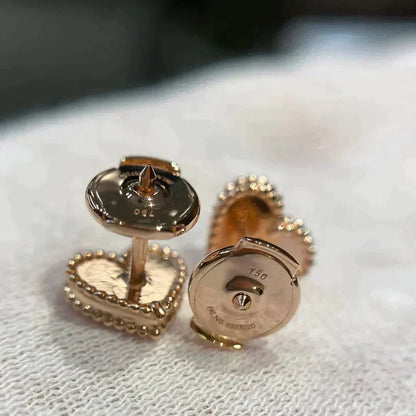 [LumiVibe]HEART CARNELIAN STUD EARRINGS