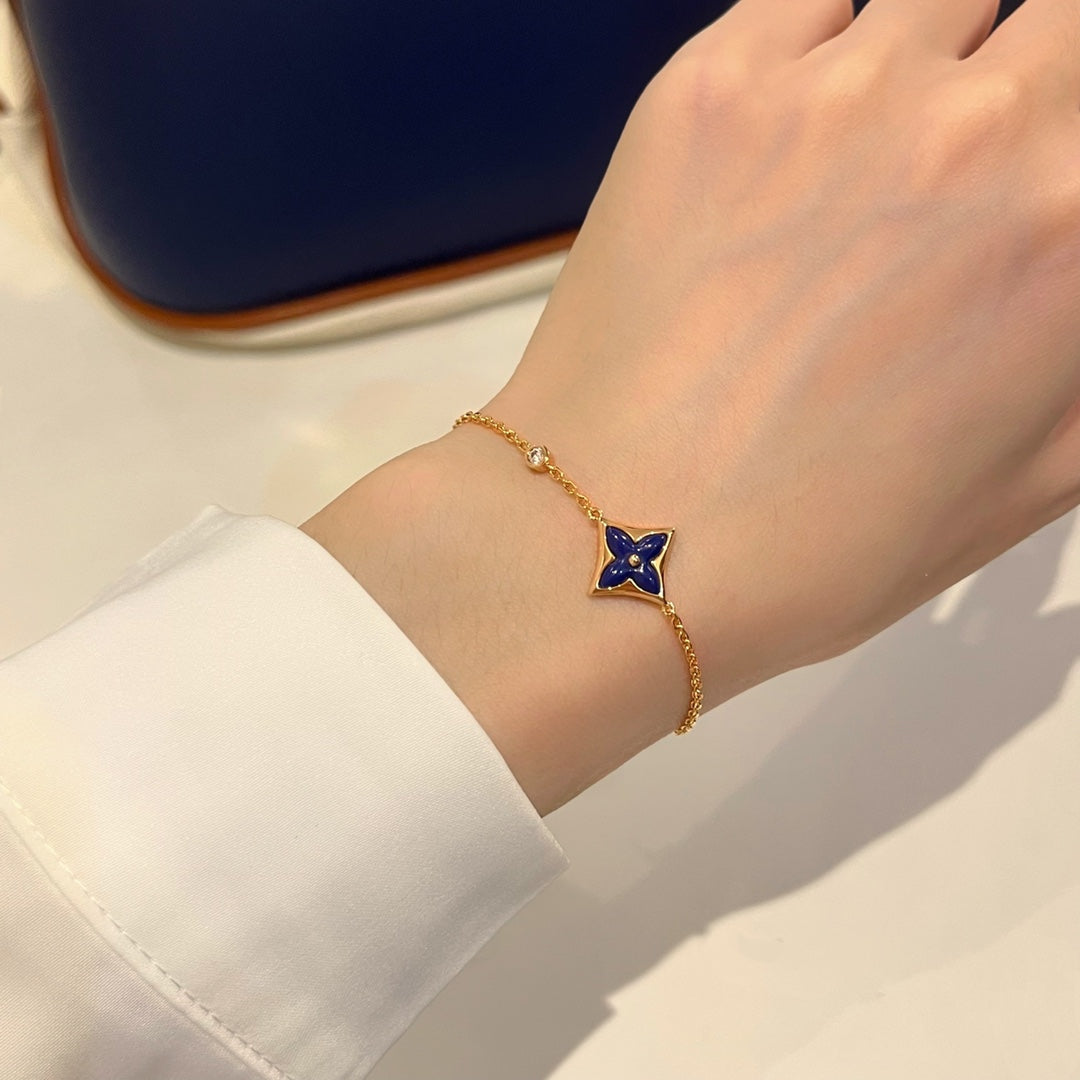 [LumiVibe]COLOR STAR PINK GOLD DIAMOND BRACELET