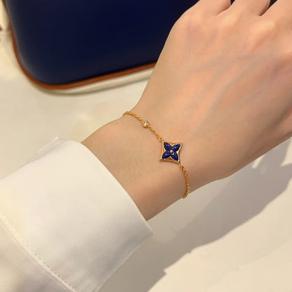 [LumiVibe]COLOR STAR PINK GOLD DIAMOND BRACELET