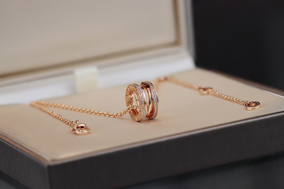 [LumiVibe]ZERO 1 PINK GOLD NECKLACE