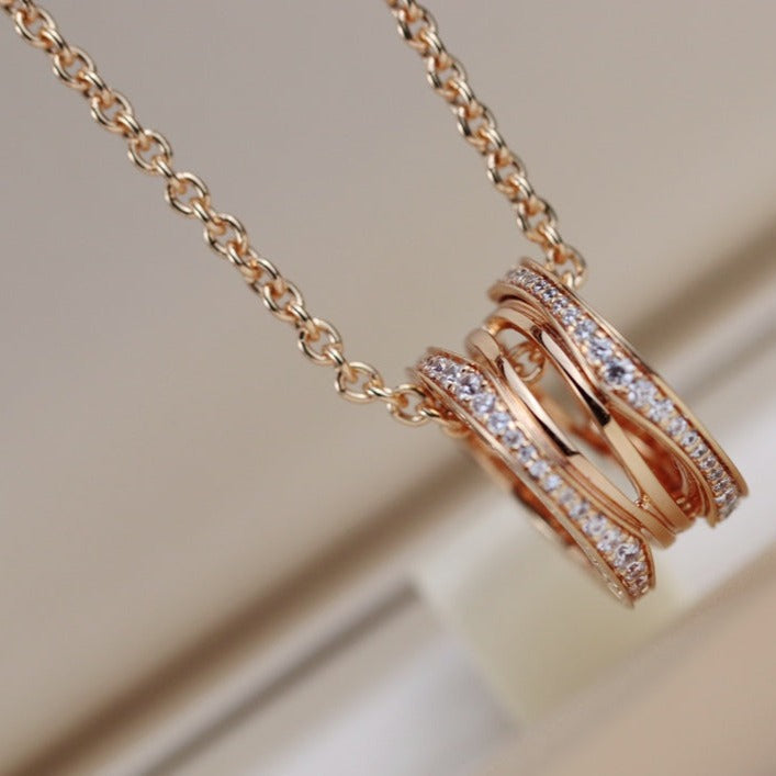 [LumiVibe]ZERO 1 PINK GOLD NECKLACE