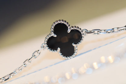 [LumiVibe]CLOVER 20 MOTIFS ONYX DIAMOND SILVER