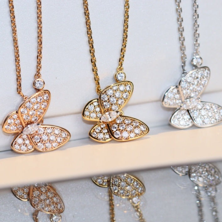 [LumiVibe]BUTTERFLY DIAMOND NECKLACE