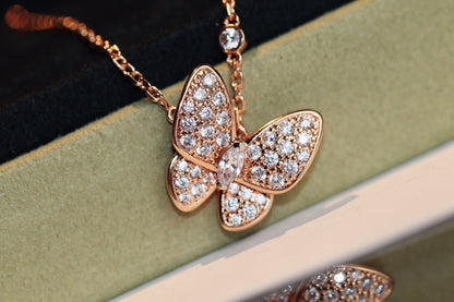 [LumiVibe]BUTTERFLY DIAMOND NECKLACE