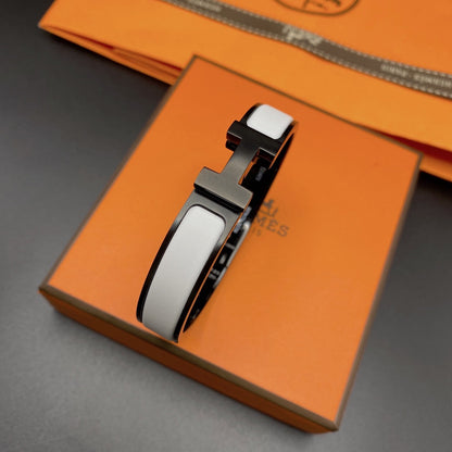 [LumiVibe]H BRACELET 12MM BLACK WHITE CERAMIC