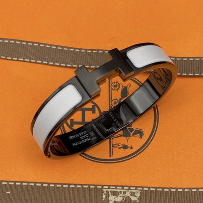 [LumiVibe]H BRACELET 12MM BLACK WHITE CERAMIC