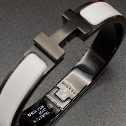 [LumiVibe]H BRACELET 12MM BLACK WHITE CERAMIC