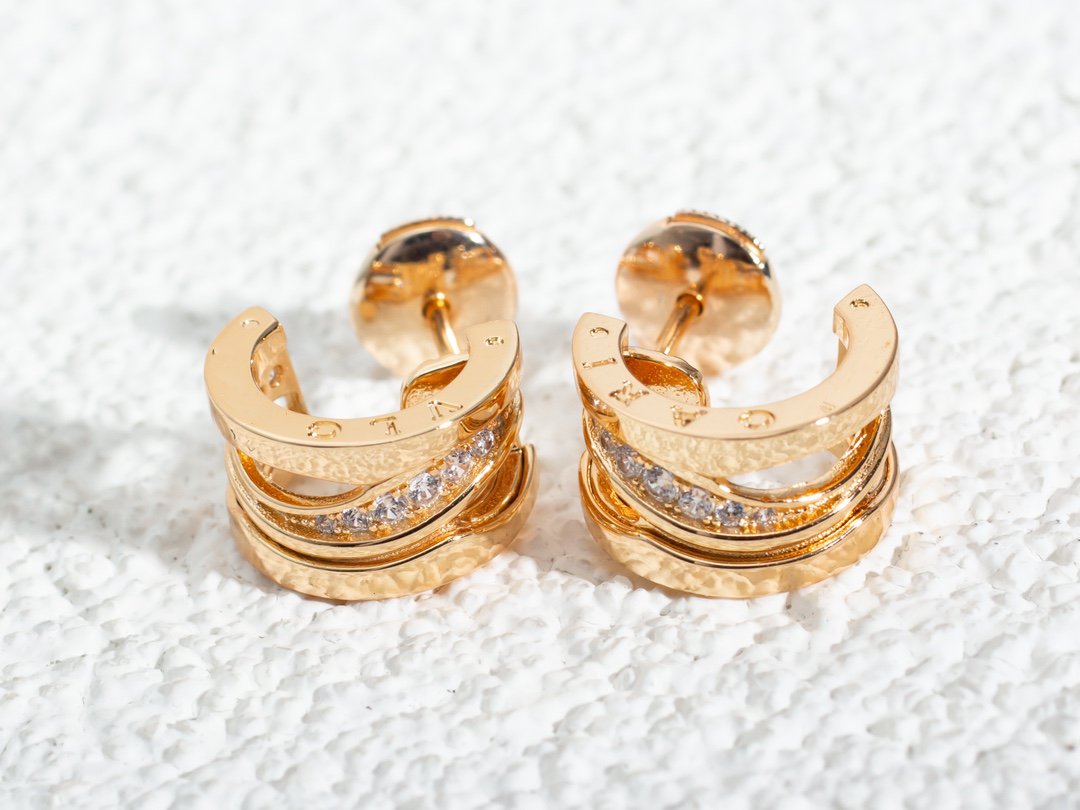 [LumiVibe]ZERO 1 PINK GOLD DIAMONDS EARRINGS