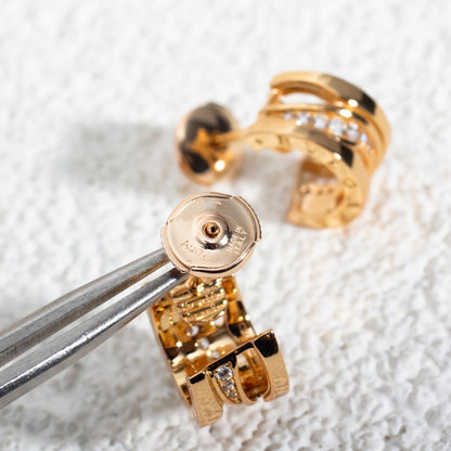 [LumiVibe]ZERO 1 PINK GOLD DIAMONDS EARRINGS