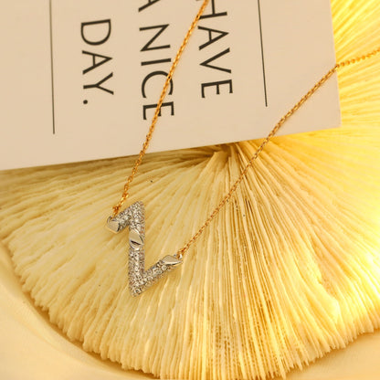 [LumiVibe]VOLT SILVER DIAMOND PEDANT NECKLACE