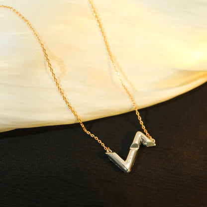 [LumiVibe]VOLT SILVER DIAMOND PEDANT NECKLACE