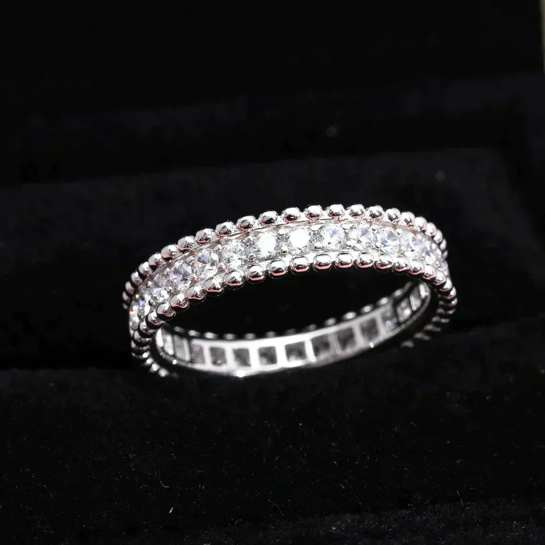 [LumiVibe]PERLEE DIAMOND SILVER RING