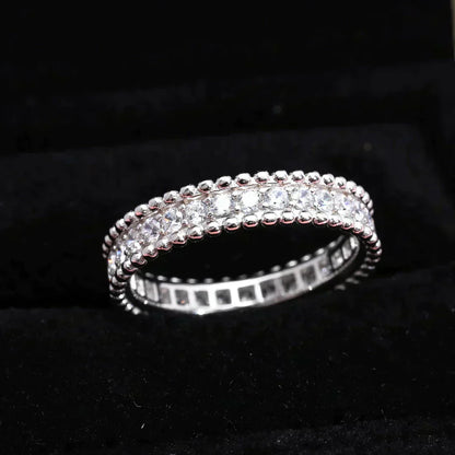[LumiVibe]PERLEE DIAMOND SILVER RING