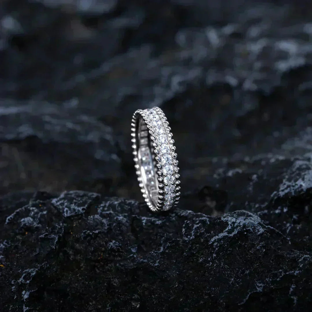 [LumiVibe]PERLEE DIAMOND SILVER RING
