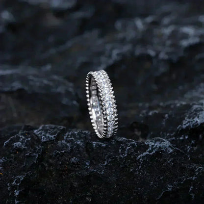[LumiVibe]PERLEE DIAMOND SILVER RING