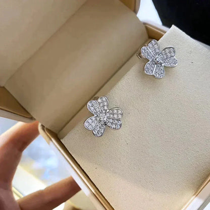 [LumiVibe]CLOVER COMOS DIAMOND EARRINGS SILVER