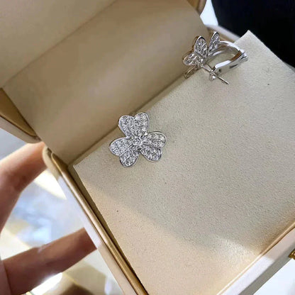 [LumiVibe]CLOVER COMOS DIAMOND EARRINGS SILVER