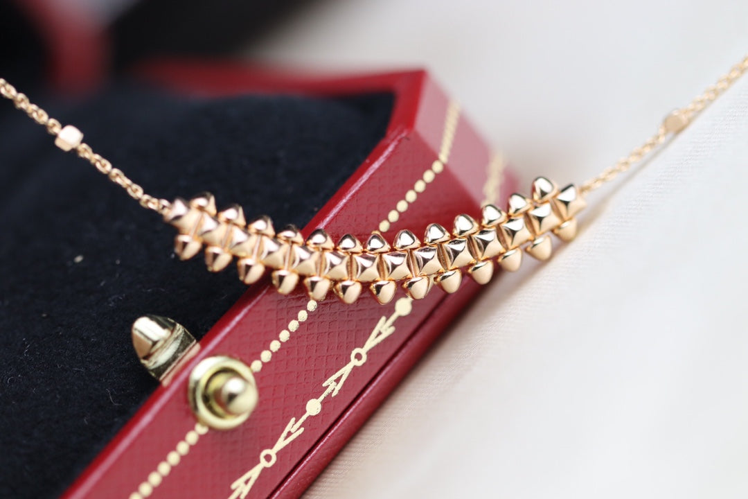 [LumiVibe]CLASH PINK GOLD NECKLACE
