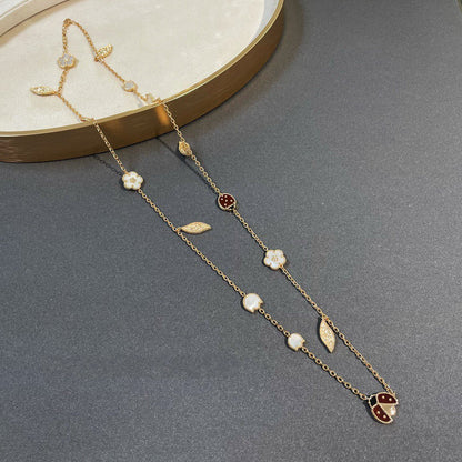 [LumiVibe]LUCKY SPRING 15 MOTIFS GOLD NECKLACE
