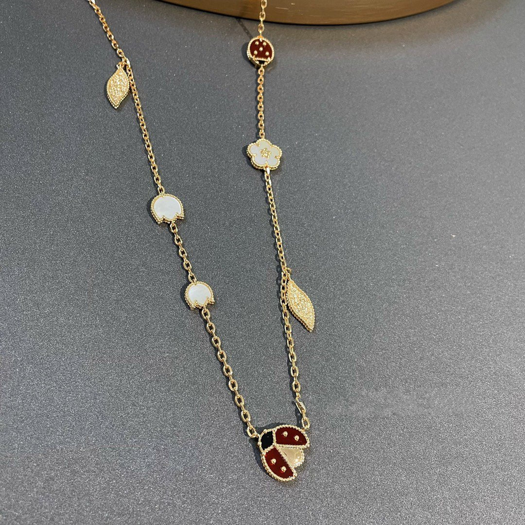 [LumiVibe]LUCKY SPRING 15 MOTIFS GOLD NECKLACE