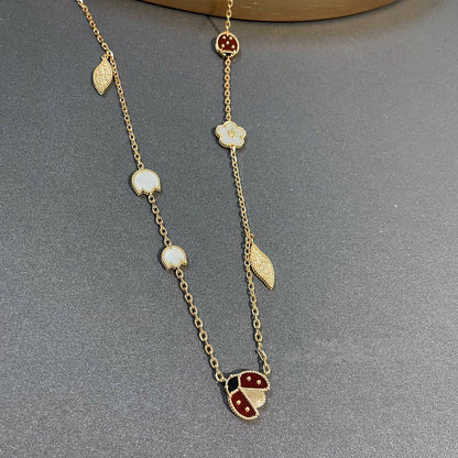 [LumiVibe]LUCKY SPRING 15 MOTIFS GOLD NECKLACE