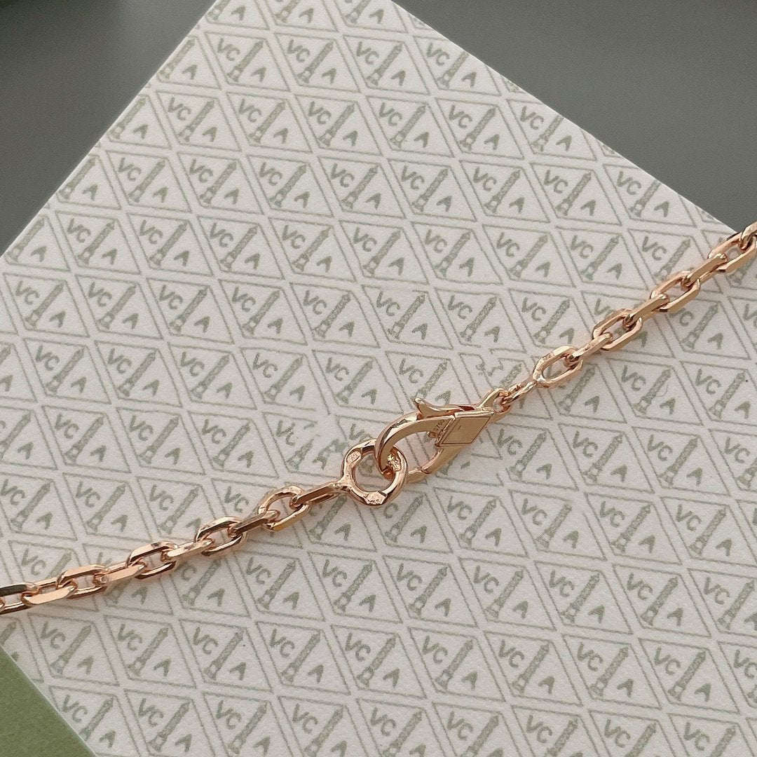 [LumiVibe]LUCKY SPRING 15 MOTIFS ROSE GOLD NECKLACE