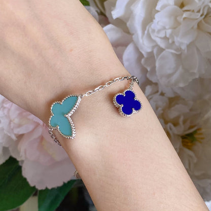 [LumiVibe]LUCKY SPRING SILVER BRACELET 4 MOTIF