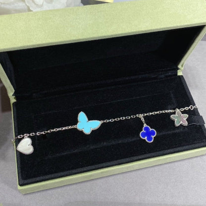 [LumiVibe]LUCKY SPRING SILVER BRACELET 4 MOTIF