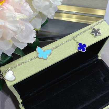 [LumiVibe]LUCKY SPRING SILVER BRACELET 4 MOTIF