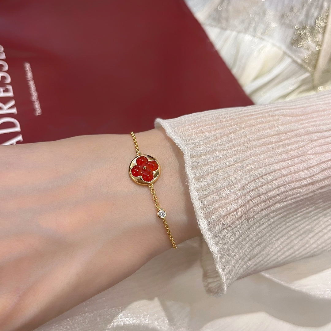 [LumiVibe]SUN PEDANT CARNELIAN BRACELET