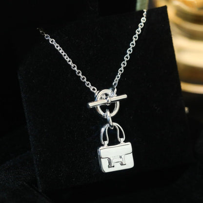 [LumiVibe]POP H PEDANT SILVER NECKLACE