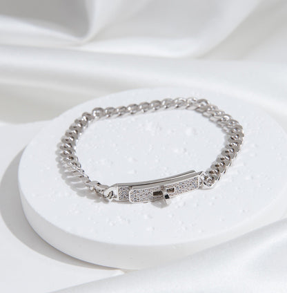 [LumiVibe]KELLY CHAIN SILVER DIAMOND BRACELET