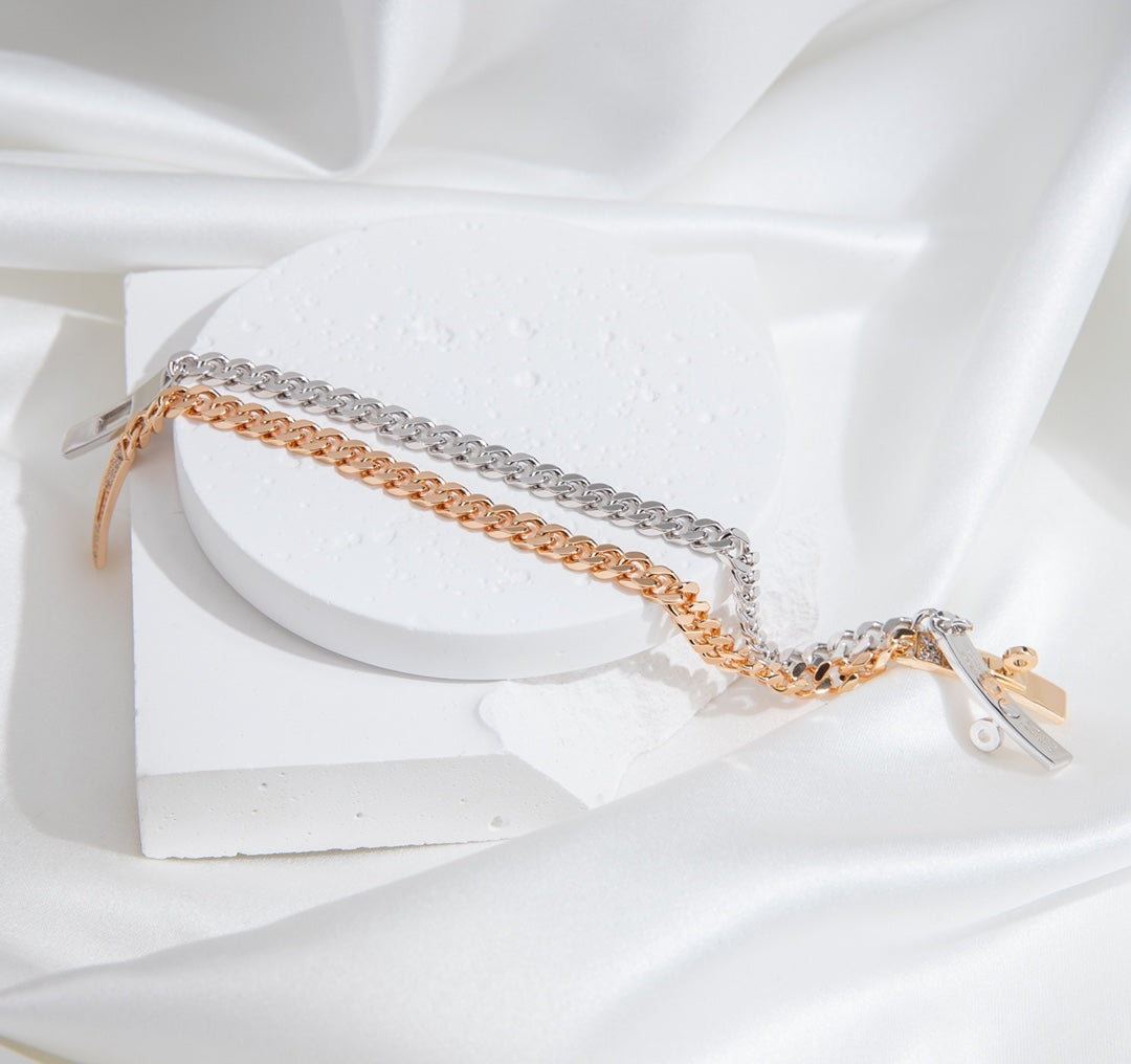 [LumiVibe]KELLY CHAIN SILVER DIAMOND BRACELET