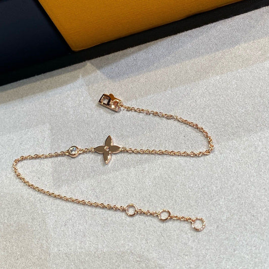 [LumiVibe]STAR DIAMOND PINK GOLD BRACELET