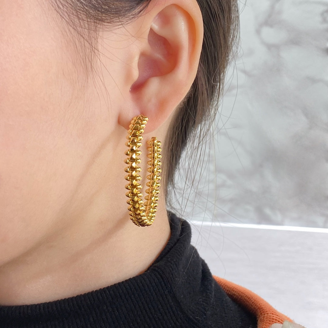 [LumiVibe]CLASH LARGE HOOP EARRINGS