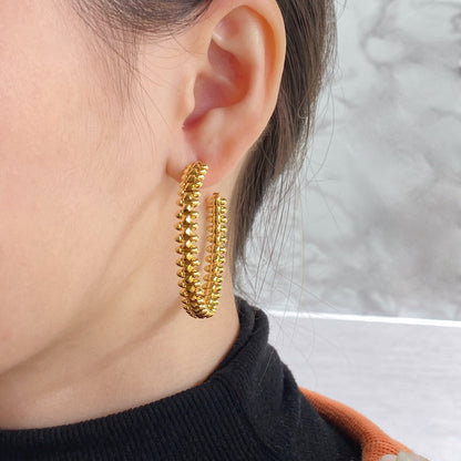 [LumiVibe]CLASH LARGE HOOP EARRINGS