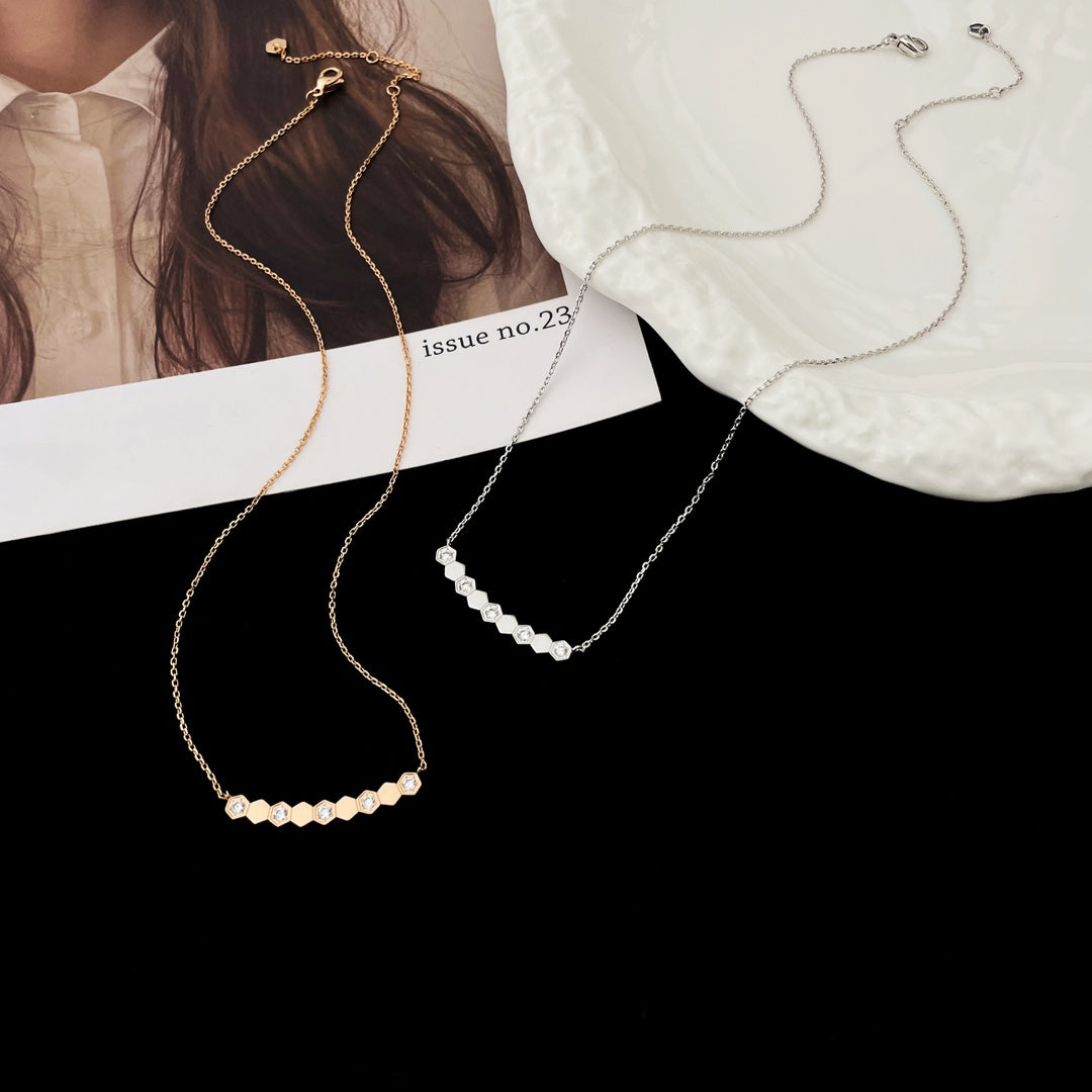 [LumiVibe]BEE MY LOVE DIAMOND NECKLACE