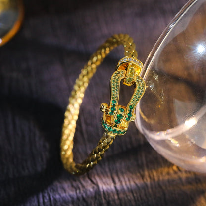[LumiVibe]FORCE 10 GOLD GREEN DIAMOND PAVED