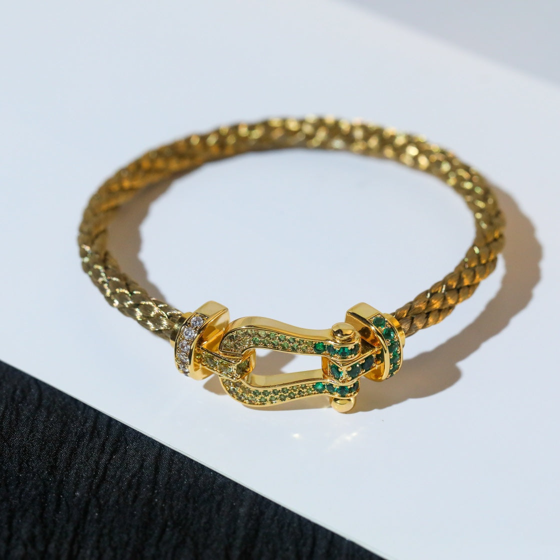 [LumiVibe]FORCE 10 GOLD GREEN DIAMOND PAVED