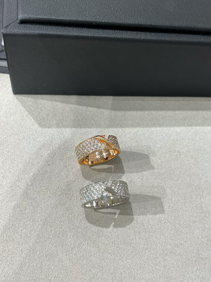 [LumiVibe]LIENS EVIDENCE  DIAMOND PAVED RING