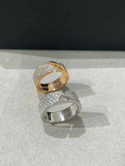 [LumiVibe]LIENS EVIDENCE  DIAMOND PAVED RING