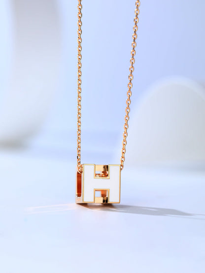 [LumiVibe]H CAGE PINK GOLD NECKLACE
