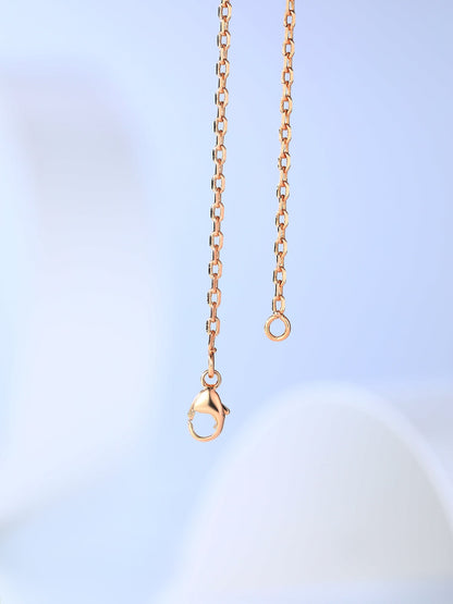 [LumiVibe]H CAGE PINK GOLD NECKLACE