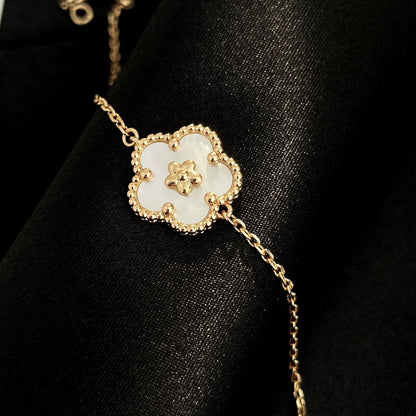 [LumiVibe]LUCKY SPRING ROSE GOLD MOP BRACELET