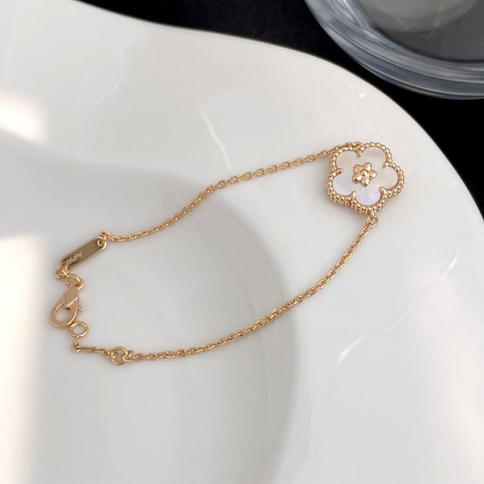 [LumiVibe]LUCKY SPRING ROSE GOLD MOP BRACELET