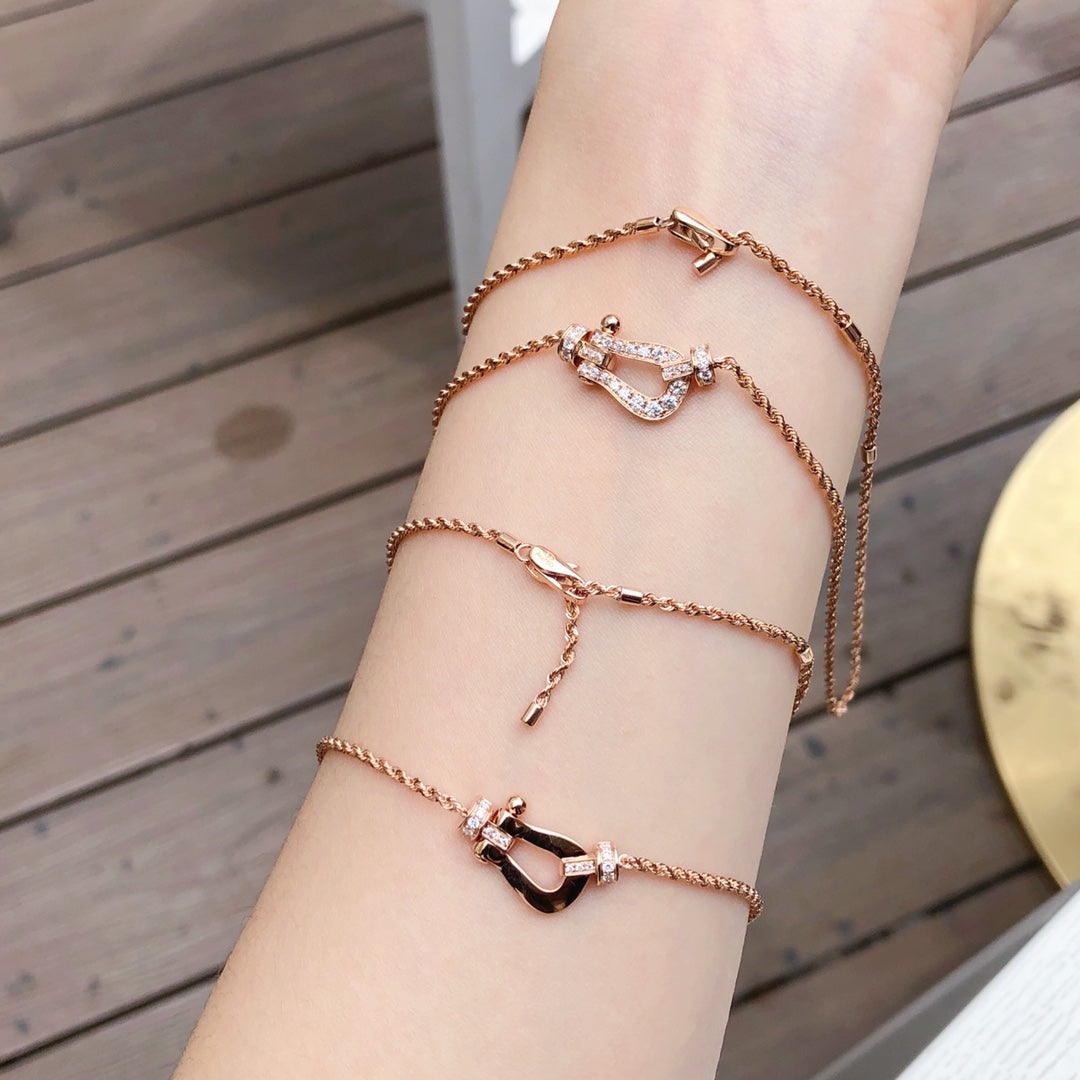 [LumiVibe]FORCE 10 PINK GOLD DIAMOND NECKLACE