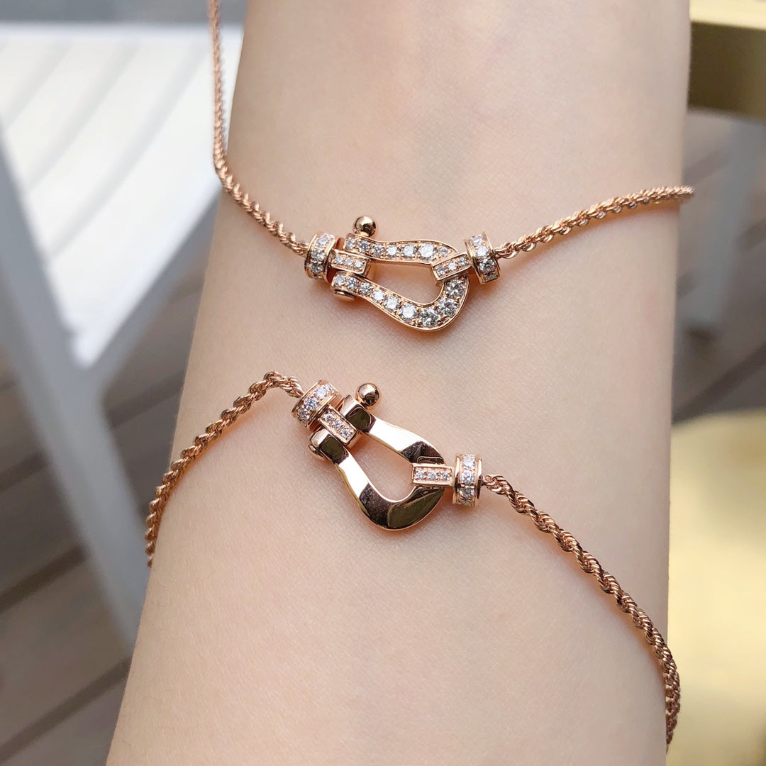 [LumiVibe]FORCE 10 PINK GOLD DIAMOND NECKLACE